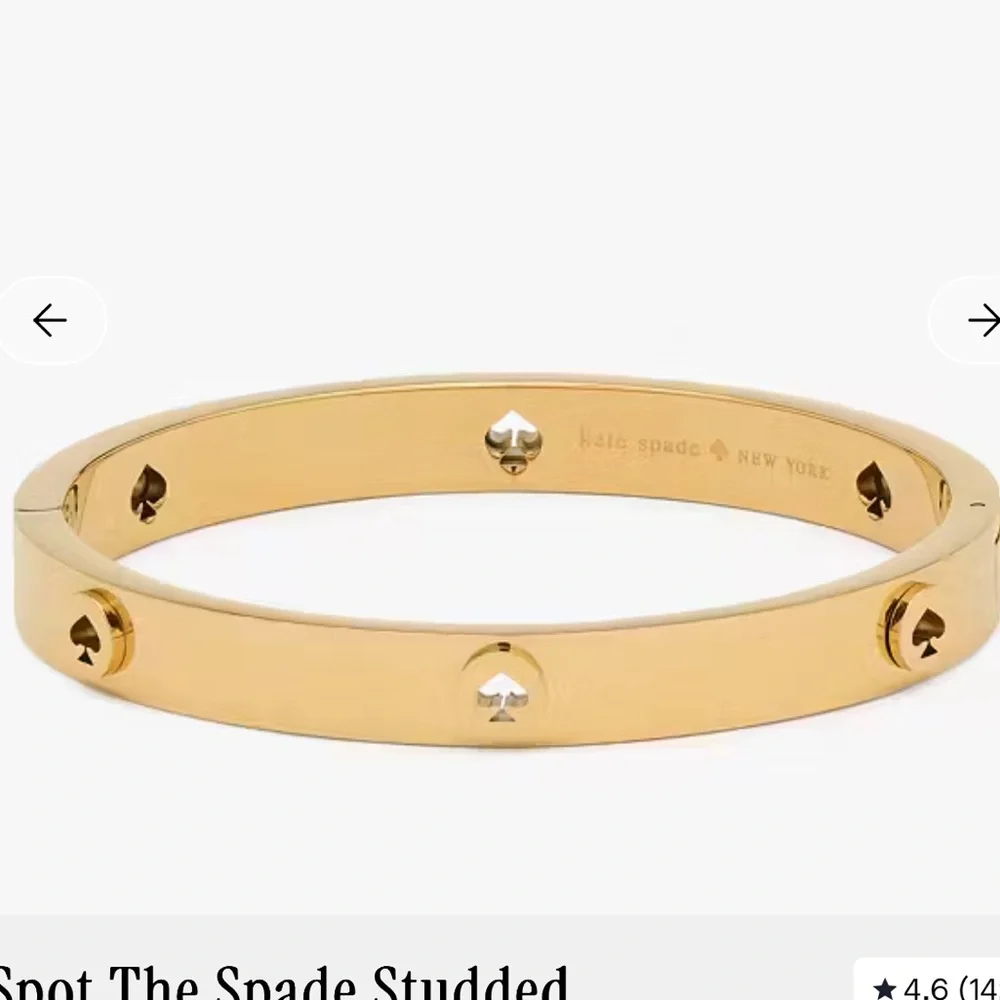 Kate Spade Spot the Spade Studded Bangle Bracelet - Minimalist Quiet Luxury - Picture 2 of 12